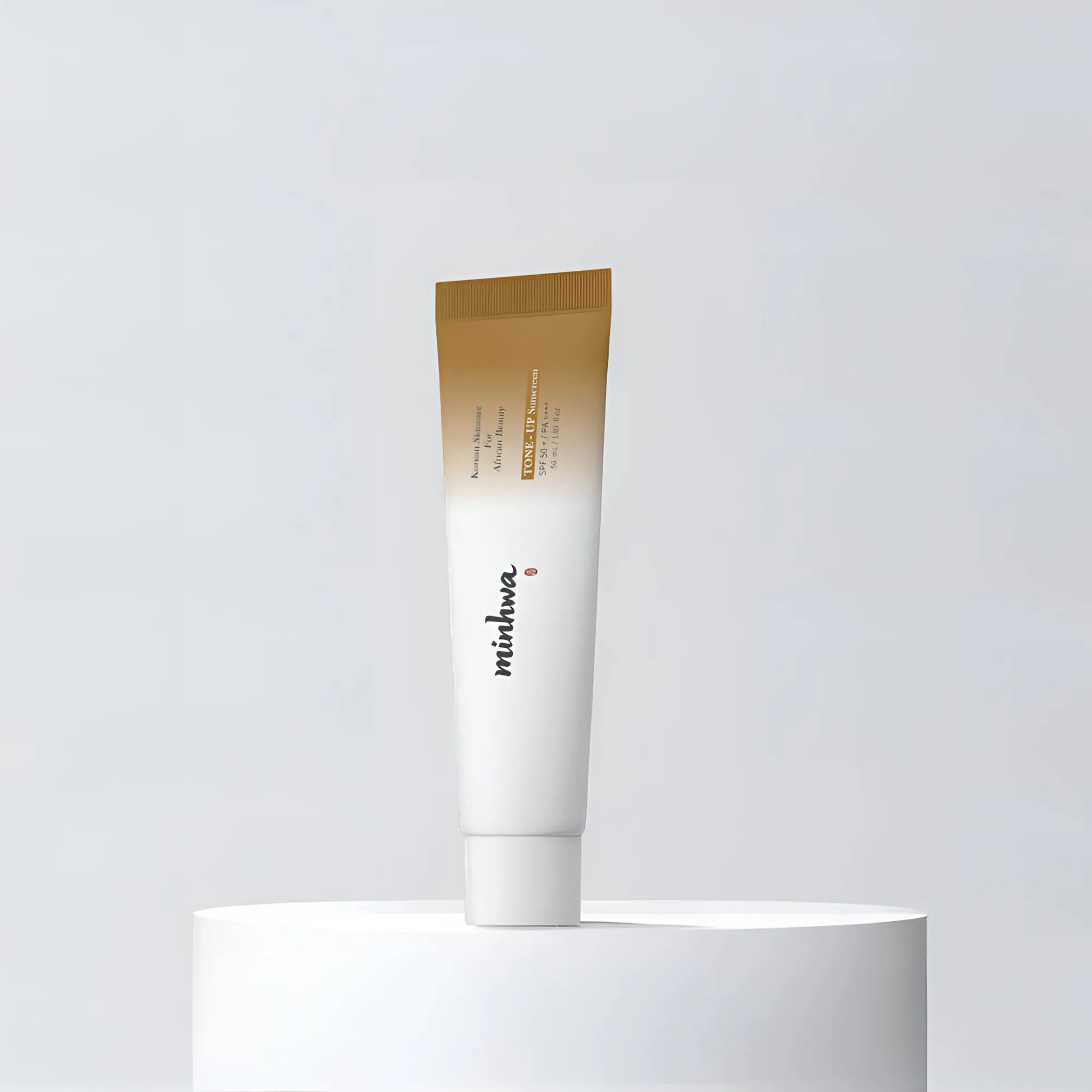 Minhwa Beauty Tinted Sunscreen SPF 50+ front view - Korean sunscreen for African skin